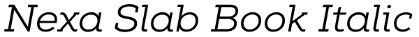 Nexa Slab Book Italic Font