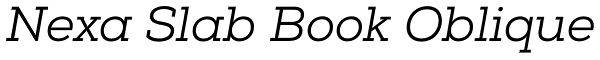 Nexa Slab Book Oblique Font