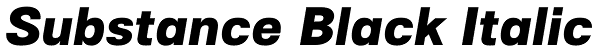 Substance Black Italic Font