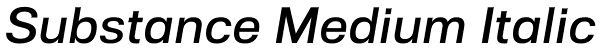 Substance Medium Italic Font