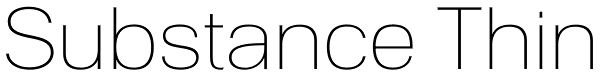 Substance Thin Font