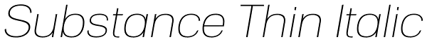 Substance Thin Italic Font