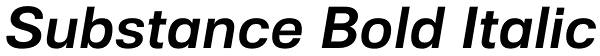 Substance Bold Italic Font