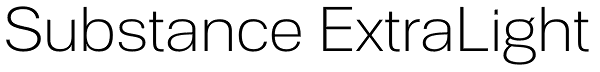 Substance ExtraLight Font