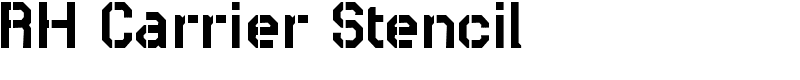 RH Carrier Stencil Font
