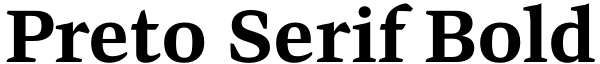 Preto Serif Bold Font