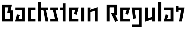 Backstein Regular Font