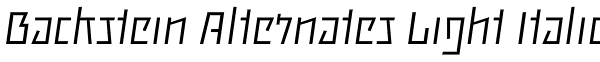 Backstein Alternates Light Italic Font