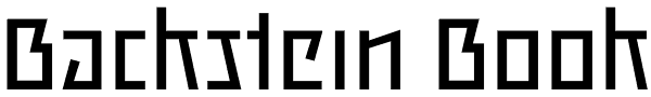 Backstein Book Font