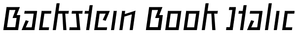 Backstein Book Italic Font