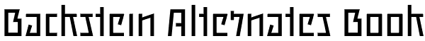 Backstein Alternates Book Font