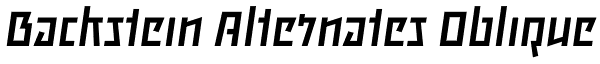 Backstein Alternates Oblique Font