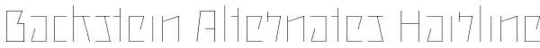 Backstein Alternates Hairline Font