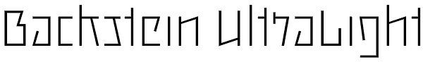 Backstein UltraLight Font
