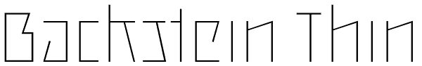 Backstein Thin Font