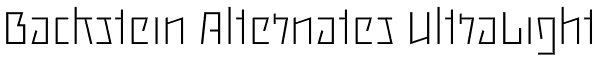 Backstein Alternates UltraLight Font