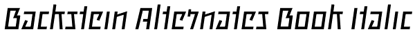 Backstein Alternates Book Italic Font
