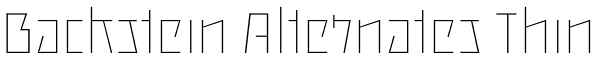 Backstein Alternates Thin Font