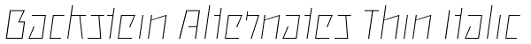 Backstein Alternates Thin Italic Font