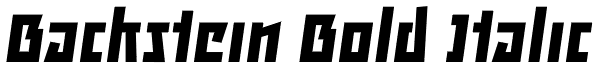 Backstein Bold Italic Font