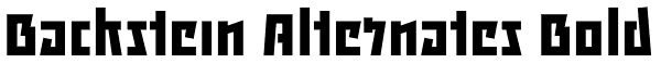Backstein Alternates Bold Font