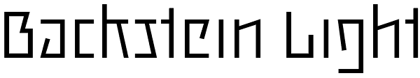 Backstein Light Font