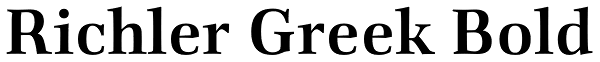 Richler Greek Bold Font