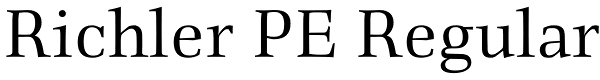 Richler PE Regular Font