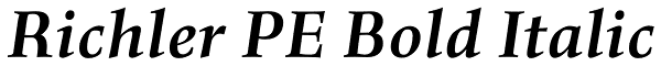 Richler PE Bold Italic Font