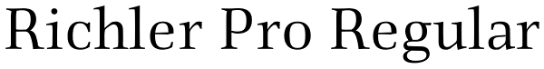 Richler Pro Regular Font
