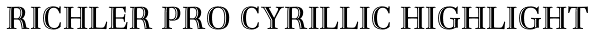 Richler Pro Cyrillic Highlight Font