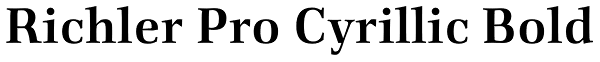 Richler Pro Cyrillic Bold Font