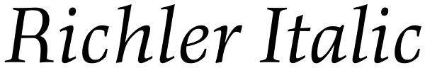 Richler Italic Font