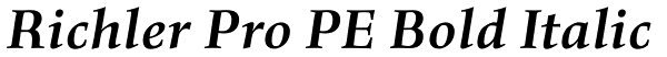 Richler Pro PE Bold Italic Font