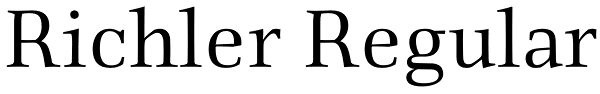Richler Regular Font