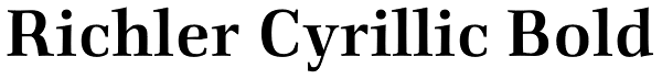 Richler Cyrillic Bold Font