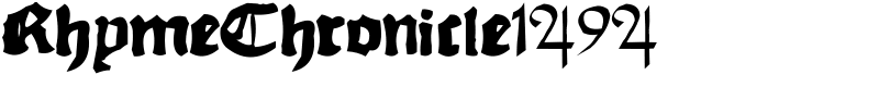 RhymeChronicle1494 Font