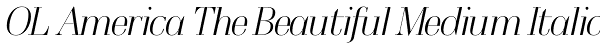 OL America The Beautiful Medium Italic Font