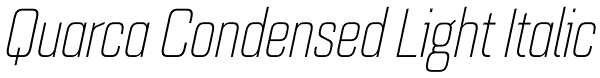Quarca Condensed Light Italic Font