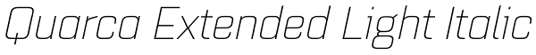 Quarca Extended Light Italic Font