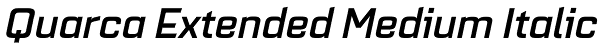 Quarca Extended Medium Italic Font