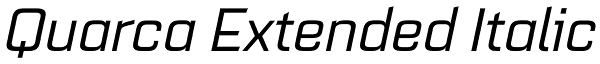 Quarca Extended Italic Font