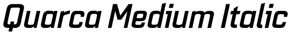 Quarca Medium Italic Font