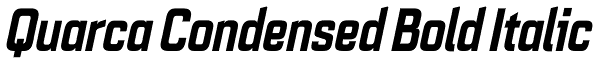 Quarca Condensed Bold Italic Font
