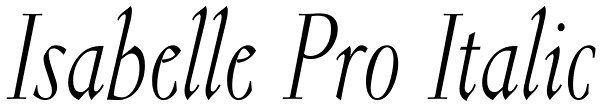 Isabelle Pro Italic Font