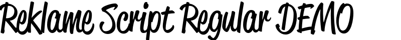 Reklame Script Regular DEMO Font