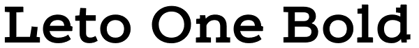 Leto One Bold Font