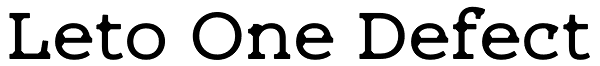 Leto One Defect Font