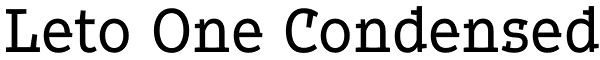 Leto One Condensed Font