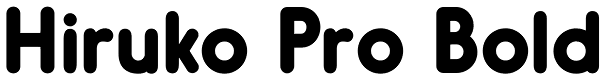 Hiruko Pro Bold Font